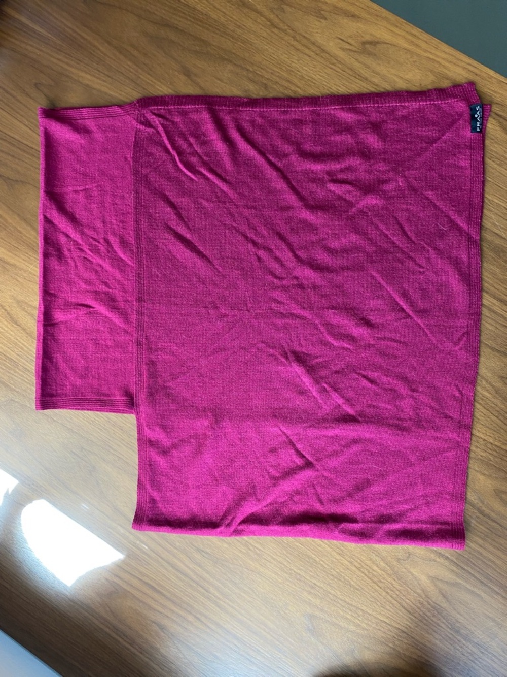 Fuchsia Knit Poncho OS